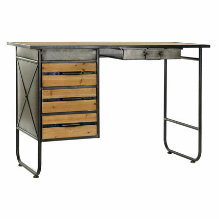 Schreibtisch DKD Home Decor natürlich Schwarz Metall 120 x 50 x 80 cm Holz MDF