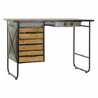 Schreibtisch DKD Home Decor natürlich Schwarz Metall 120 x 50 x 80 cm Holz MDF