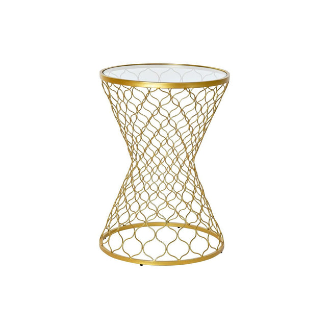 Beistelltisch DKD Home Decor Kristall Gold Metall (46 x 46 x 65 cm)