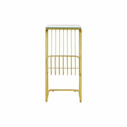Tisch mit integriertem Zeitungsständer DKD Home Decor 46,5 x 30 x 61 cm Kristall Gold Metall