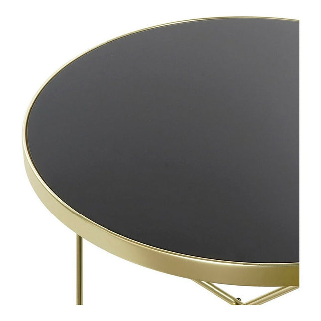 Beistelltisch DKD Home Decor 8424001835089 Kristall Schwarz Gold Stahl Marmor (82 x 82 x 40 cm)
