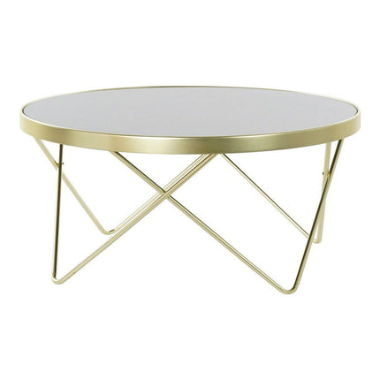 Beistelltisch DKD Home Decor 8424001835089 Kristall Schwarz Gold Stahl Marmor (82 x 82 x 40 cm)