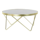 Beistelltisch DKD Home Decor 8424001835089 Kristall Schwarz Gold Stahl Marmor (82 x 82 x 40 cm)