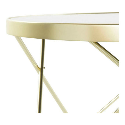 Beistelltisch DKD Home Decor 8424001835089 Kristall Schwarz Gold Stahl Marmor (82 x 82 x 40 cm)