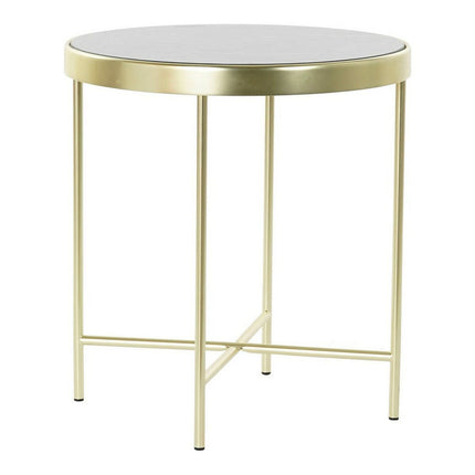 Beistelltisch DKD Home Decor 8424001835133 Kristall Schwarz Gold Stahl Marmor (42 x 42 x 46 cm)