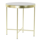 Beistelltisch DKD Home Decor 8424001835133 Kristall Schwarz Gold Stahl Marmor (42 x 42 x 46 cm)