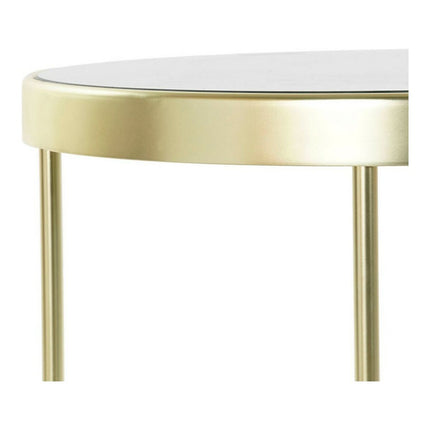 Beistelltisch DKD Home Decor 8424001835133 Kristall Schwarz Gold Stahl Marmor (42 x 42 x 46 cm)