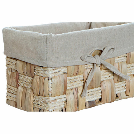 Korb-Set DKD Home Decor Leinen Faser Bali (3 pcs)