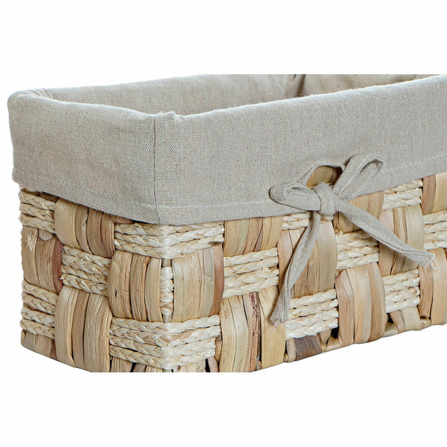 Korb-Set DKD Home Decor Leinen Faser Bali (3 pcs)