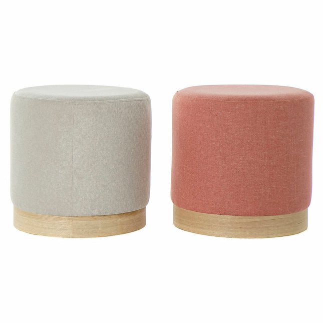 Fußstütze DKD Home Decor 8424001837052 Scandi natürlich Grau Terrakotta 40 x 40 x 40 cm (2 Stück)