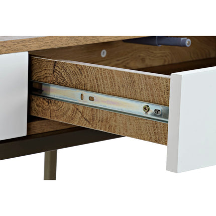 Schreibtisch DKD Home Decor Weiß Braun Metall Holz MDF 110 x 55 x 76 cm