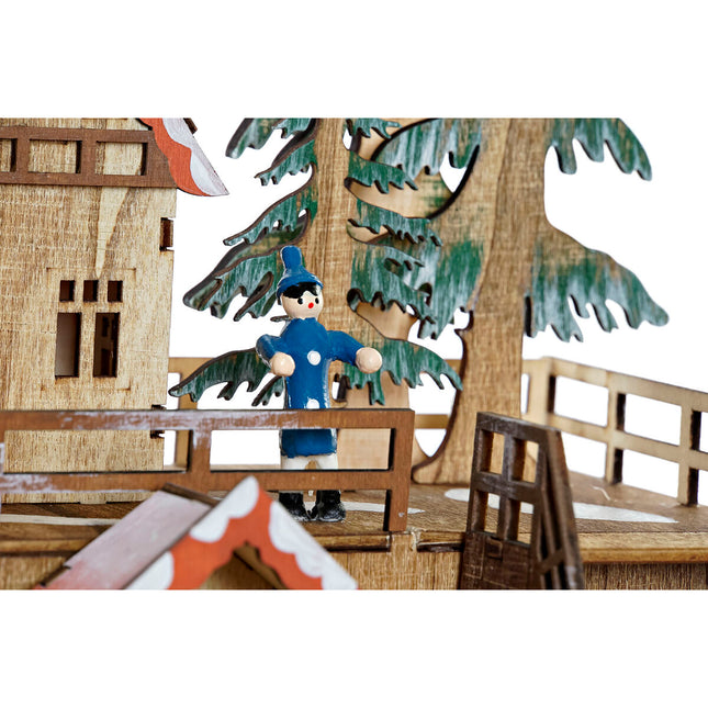 Weihnachtsschmuck DKD Home Decor Haus Holz (30 x 22,5 x 25,5 cm)