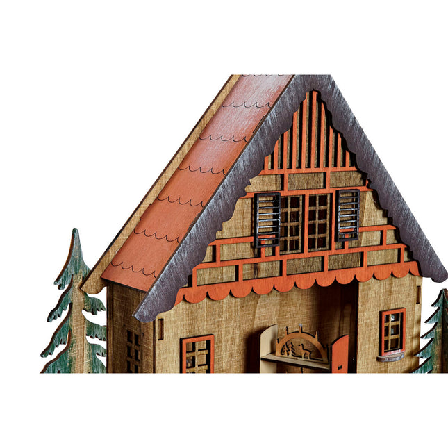 Weihnachtsschmuck DKD Home Decor Haus Holz (27 x 13,5 x 28 cm)