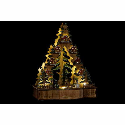 Weihnachtsschmuck DKD Home Decor Baum Holz Häuser (30 x 15 x 37 cm)