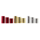Kerzen-Set DKD Home Decor Rot Gold Silberfarben Weihnachten 7,5 x 7,5 x 15 cm (3 Stück)