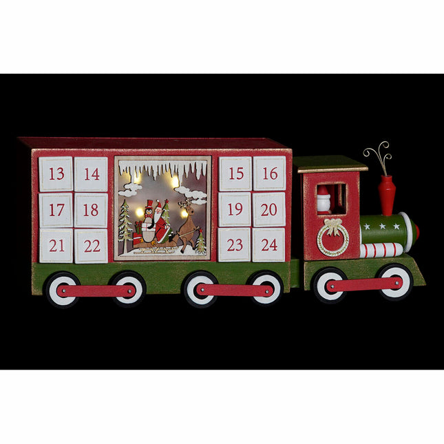 Adventskalender DKD Home Decor Holz Eisenbahn 43 x 9,5 x 17 cm