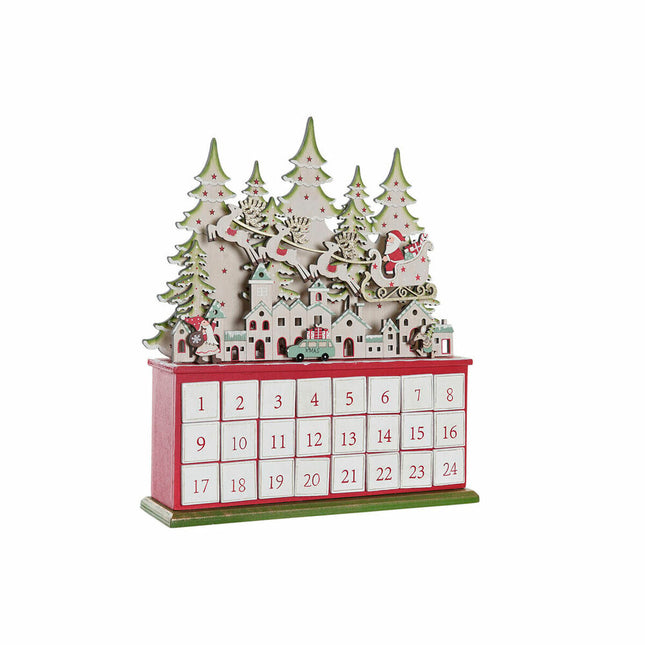 Adventskalender DKD Home Decor Holz 32 x 8,5 x 38 cm