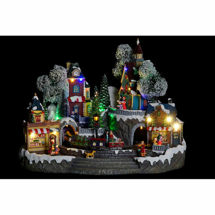 Weihnachtsschmuck DKD Home Decor Stadt LED Leicht Harz PVC (47 x 36 x 34 cm)