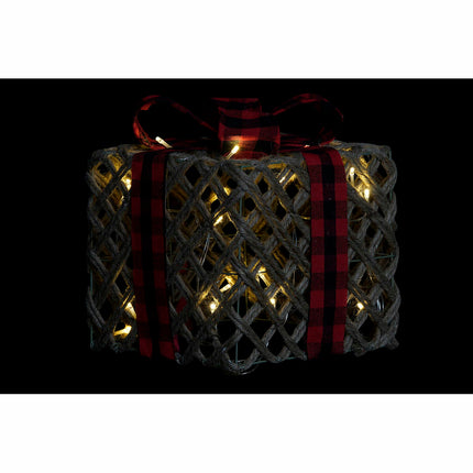 Geschenkbox DKD Home Decor Weihnachten Jute (3 pcs) (26 x 26 x 31 cm)