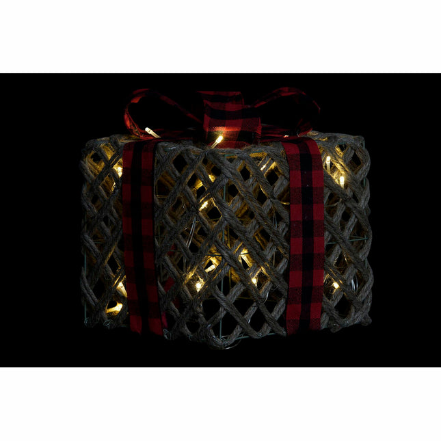 Geschenkbox DKD Home Decor Weihnachten Jute (3 pcs) (26 x 26 x 31 cm)