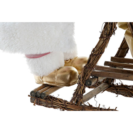 Weihnachtsschmuck DKD Home Decor Rosa Gold Holz Weihnachtsmann (42 x 25 x 48 cm)