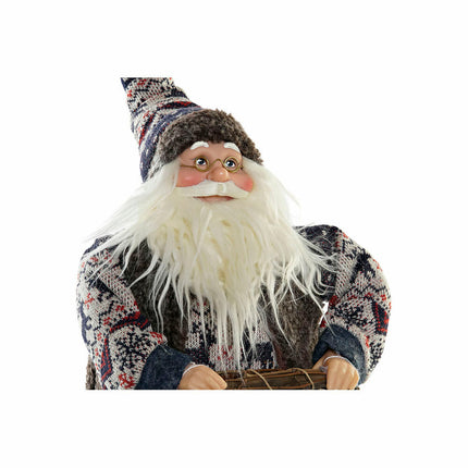 Weihnachtsschmuck DKD Home Decor Holz Polyester Weihnachtsmann (42 x 25 x 48 cm)