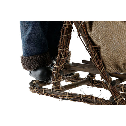 Weihnachtsschmuck DKD Home Decor Holz Polyester Weihnachtsmann (42 x 25 x 48 cm)