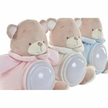 Plüschtier DKD Home Decor BE-184630 19 x 11 x 22 cm Beige Himmelsblau Hellrosa Bär (3 Stücke)