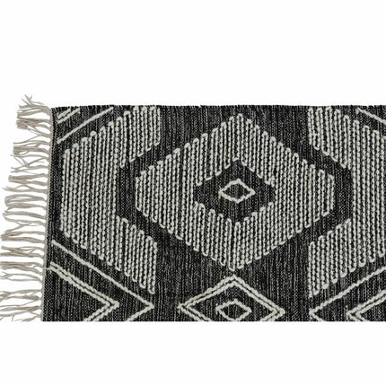 Teppich DKD Home Decor Weiß Schwarz Baumwolle (160 x 230 x 1 cm)