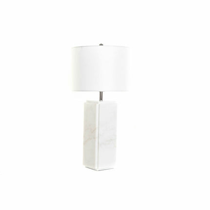 Tischlampe DKD Home Decor Weiß Polyester Metall Marmor 220 V 50 W (33 x 33 x 65 cm)