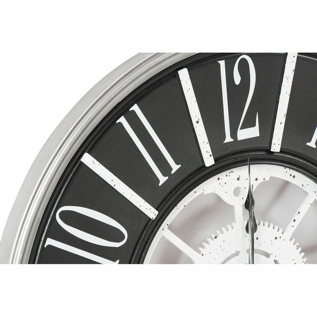 Wanduhr DKD Home Decor Schwarz Braun Weiß Eisen Holz MDF 60 x 5 x 60 cm (2 Stück)