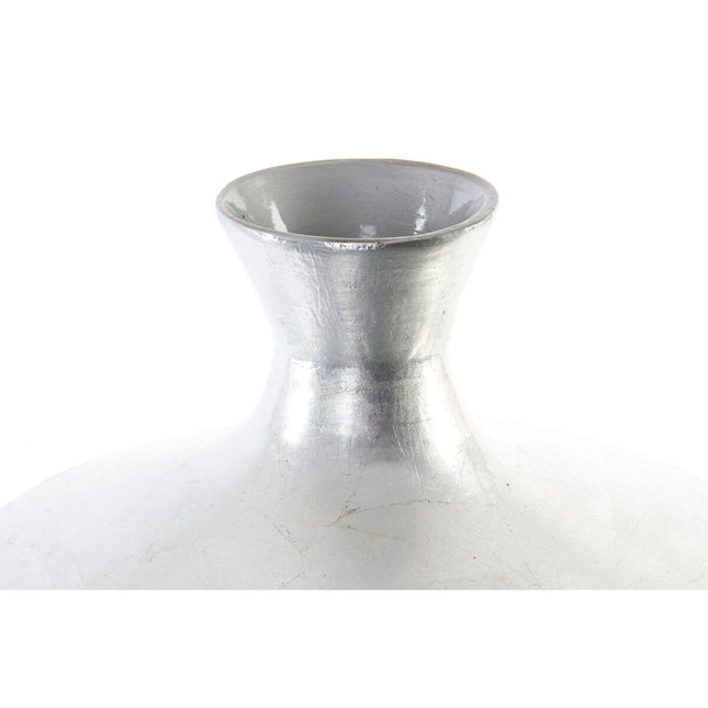 Vase DKD Home Decor Mosaik Silberfarben Grau Perlmutt Bambus (25 x 25 x 50,5 cm)