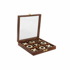 Tic Tac Toe DKD Home Decor 18 x 18 x 3,5 cm Gold Dunkelbraun