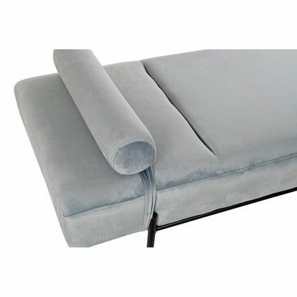 Chaise Longue DKD Home Decor Metall Polyester Himmelsblau (140 x 59 x 42 cm)