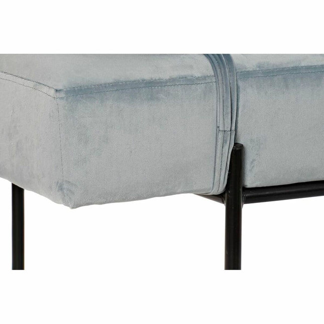 Chaise Longue DKD Home Decor Metall Polyester Himmelsblau (140 x 59 x 42 cm)