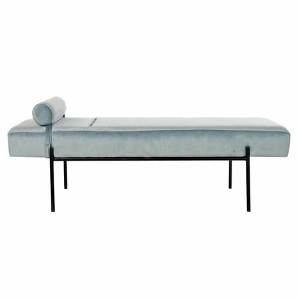 Chaise Longue DKD Home Decor Metall Polyester Himmelsblau (140 x 59 x 42 cm)