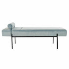 Chaise Longue DKD Home Decor Metall Polyester Himmelsblau (140 x 59 x 42 cm)