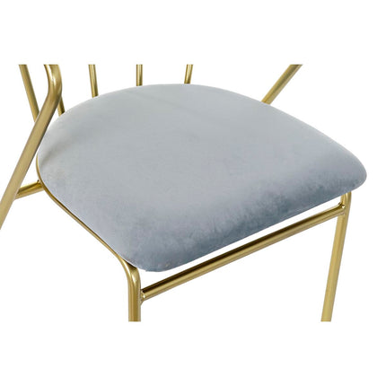 Stuhl DKD Home Decor Himmelsblau 48 x 46 x 72 cm Metall Kunststoff