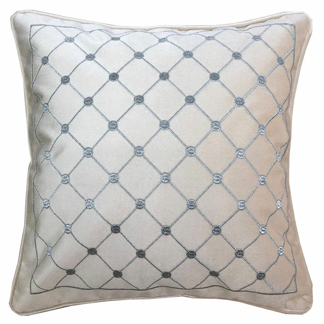 Kissen DKD Home Decor 8424001850327 Grau 45 x 10 x 45 cm Weiß Rhombusse