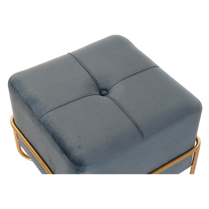 Hocker DKD Home Decor 8424001850921 Schaum Blau Gold Metall Holz MDF (42 x 42 x 38 cm)