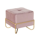 Hocker DKD Home Decor 8424001850990 Schaum Rosa Gold Metall Holz MDF (42 x 42 x 38 cm)