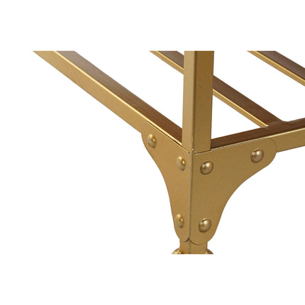 Barhocker DKD Home Decor   Grau Golden Metall Polyester Samt (10 cm) (100 x 48 x 48 cm)