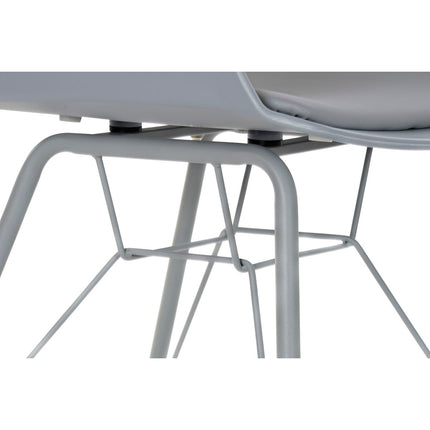 Stuhl DKD Home Decor 56 x 53 x 81 cm Metall Hellgrau