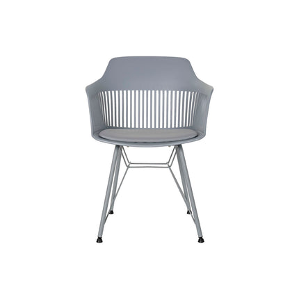 Stuhl DKD Home Decor 56 x 53 x 81 cm Metall Hellgrau