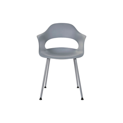 Stuhl DKD Home Decor Metall Hellgrau Polypropylen (PP) (57 x 54 x 80 cm)