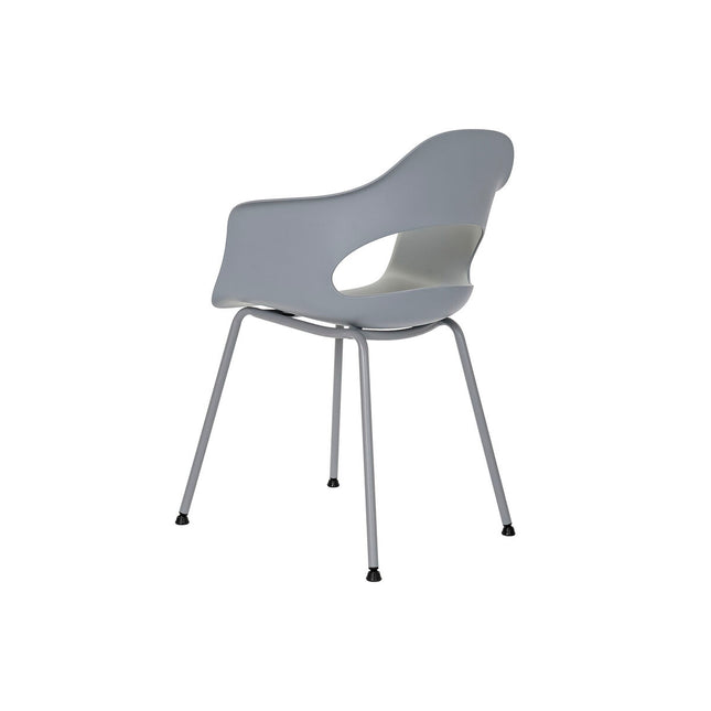 Stuhl DKD Home Decor Metall Hellgrau Polypropylen (PP) (57 x 54 x 80 cm)
