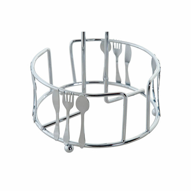 Küchenrollenhalterung DKD Home Decor 14 x 14 x 29 cm Silberfarben Metall