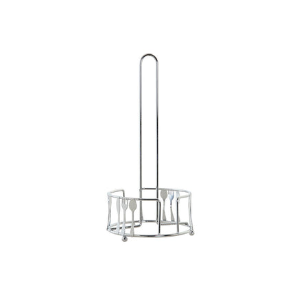 Küchenrollenhalterung DKD Home Decor 14 x 14 x 29 cm Silberfarben Metall