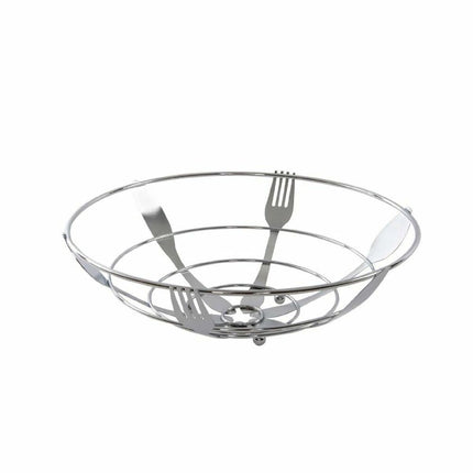 Obstschale DKD Home Decor Silberfarben Metall