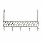 Jackenaufhänger für Türen DKD Home Decor 32 x 10 x 19 cm Silberfarben Metall Blomster